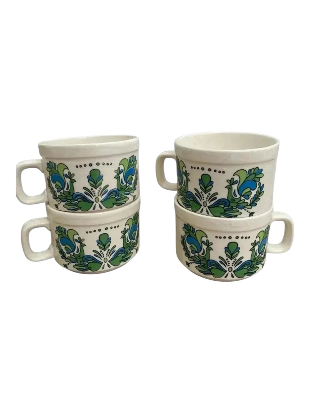 Sacavem Portugal MCM Vintage Retro Tea Cups
